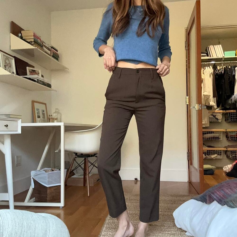 Brown forte forte trousers a